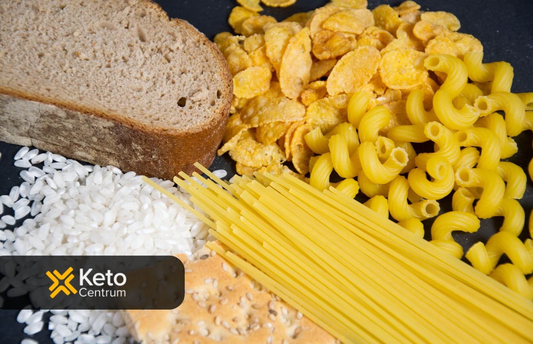 produkty zakazane na diecie ketogenicznej, biały ryż, makarony i płatki kukurydziane, chleb